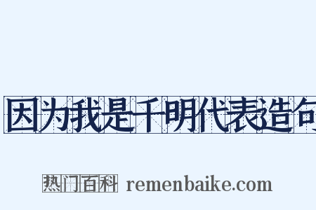 因为我是千明代表造句是什么意思的图片